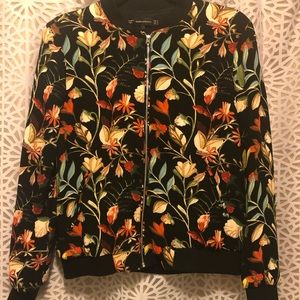 Zara floral bomber jacket